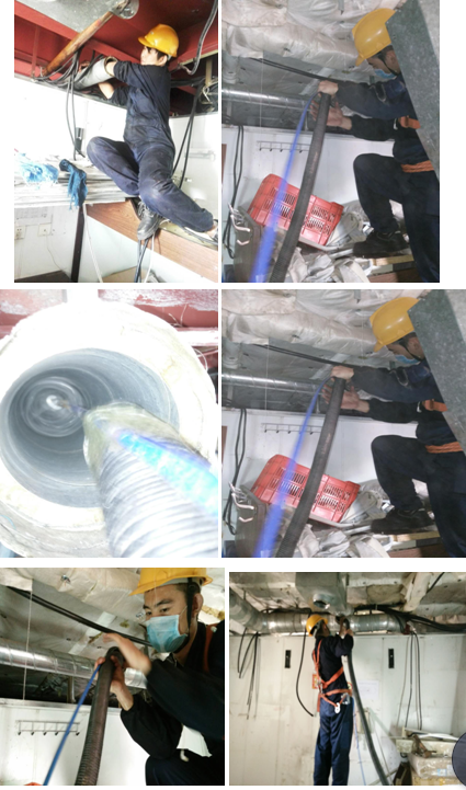 工程部喜接兩條船船用空調(diào)通風(fēng)管系清洗的訂單